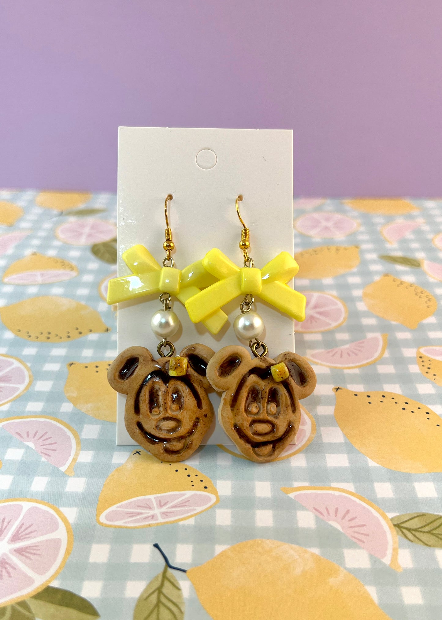 Mickey Waffle Earrings