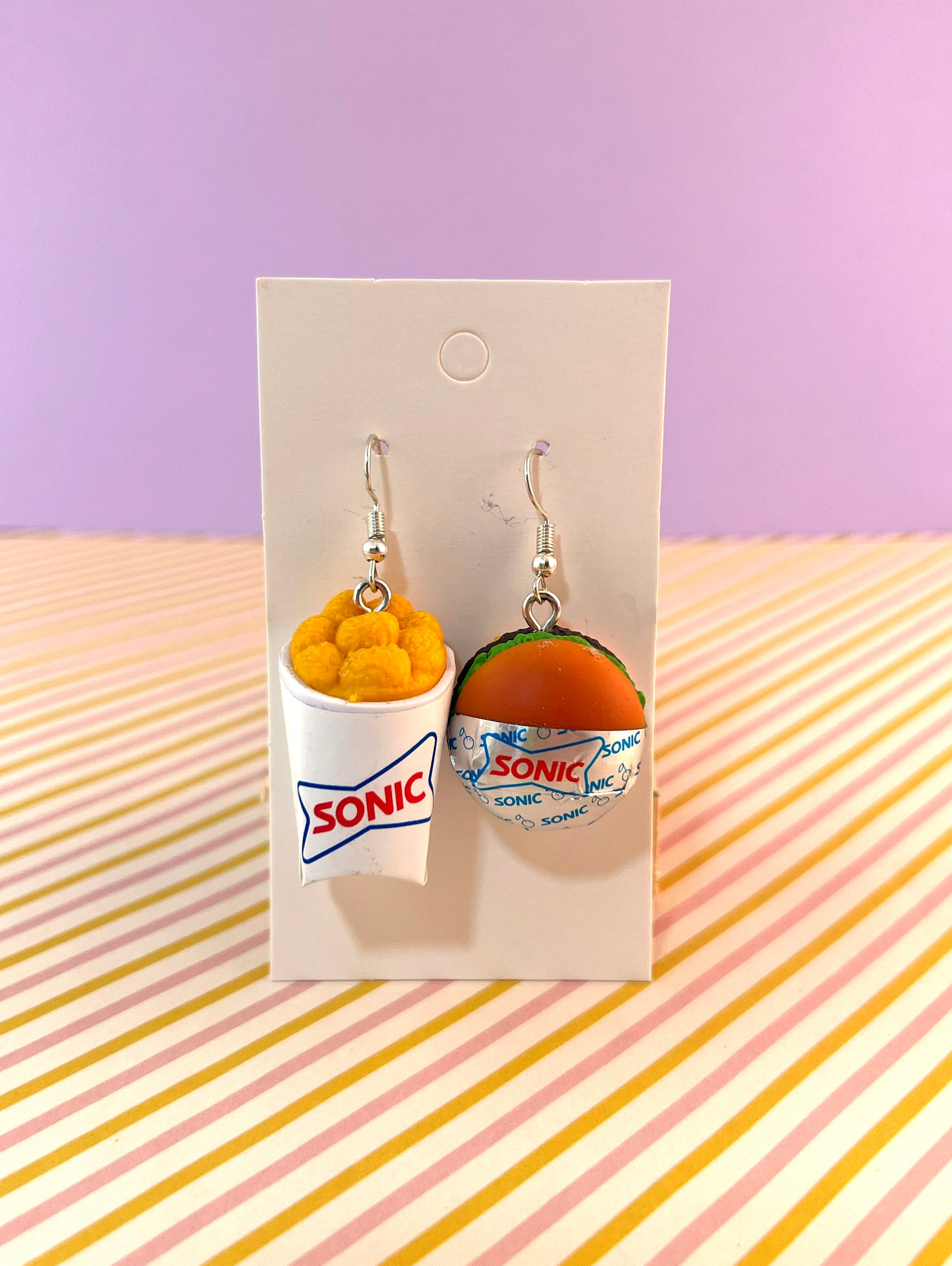 Drive-In Burger & Tots Earrings