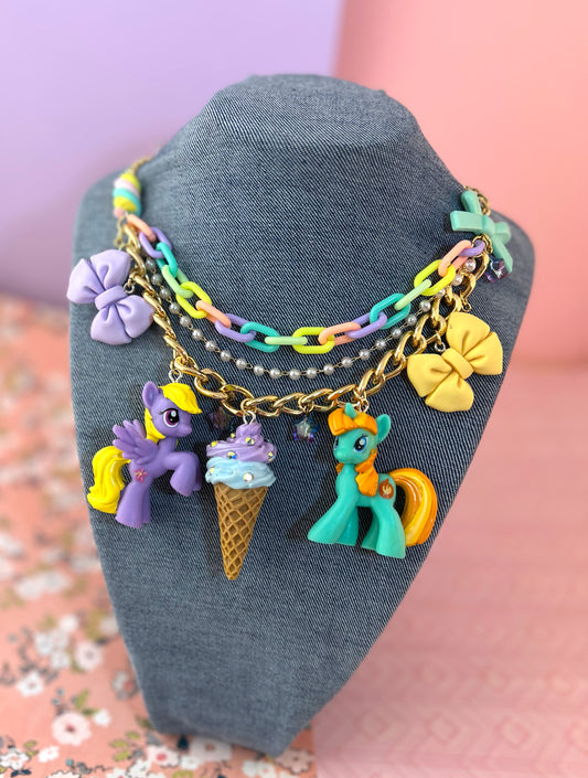 Ponies & Ice Cream Statement Necklace