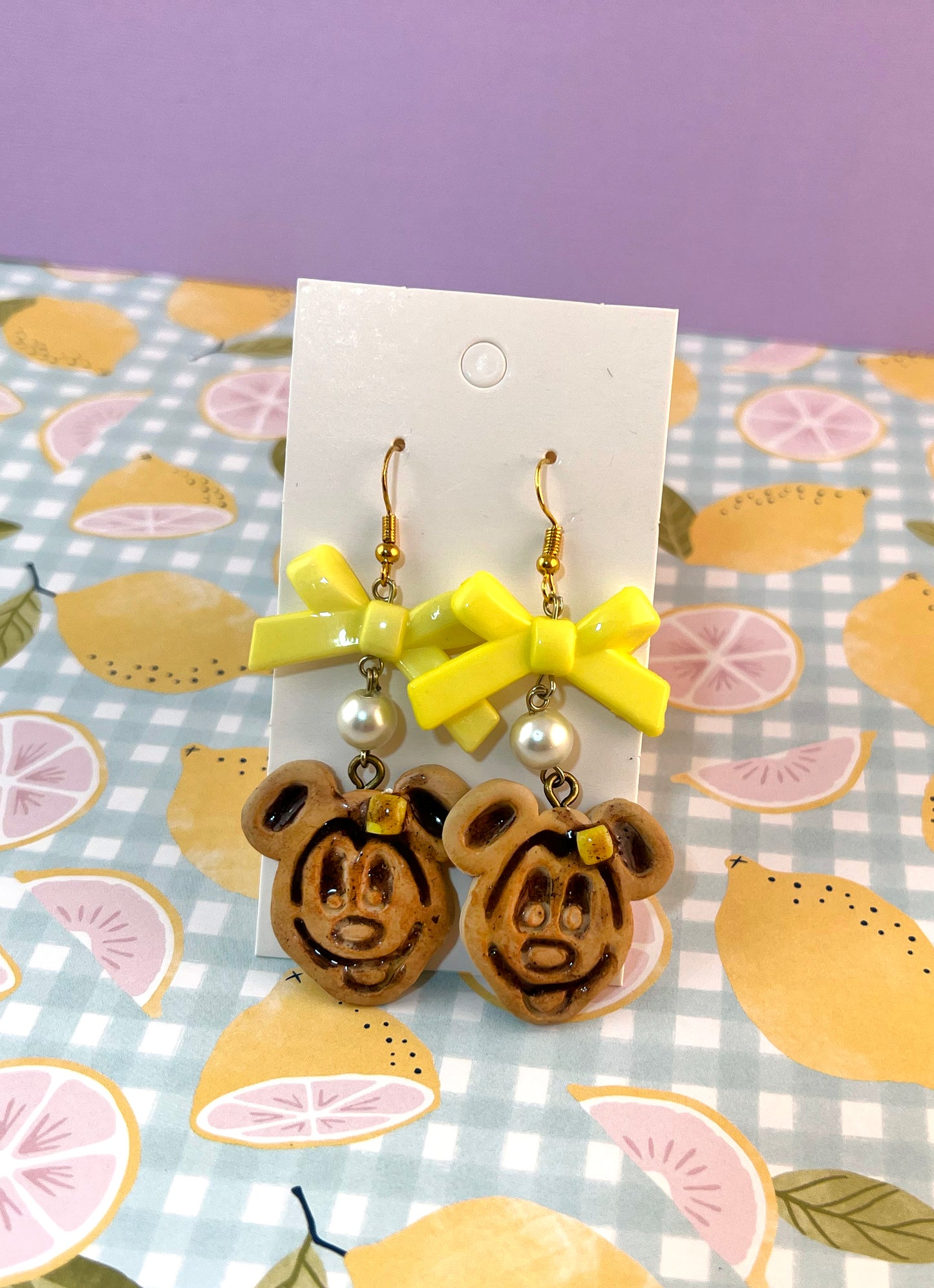 Mickey Waffle Earrings